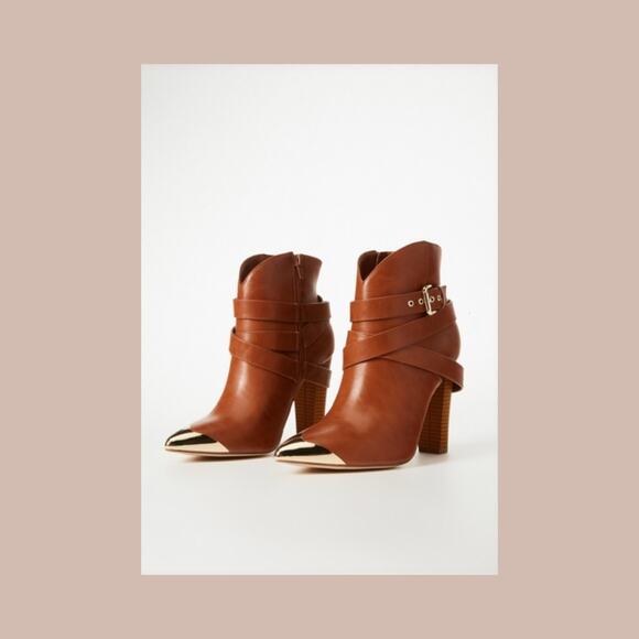 Shoe Dazzle 
Stevie Heeled Ankle Boot in Brown - Picture 3 of 8